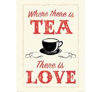 Art Group The Stampa Artistica Where There is Tea There is Love Anthony Peters, su Carta, Multicolore, 60 x 80 x 1,3 cm