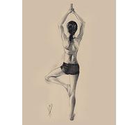 Art Group The Stampa su Tela, Motivo: Albero Pose, Multicolore, 0,96 x 60 x 3 cm