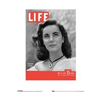 Art Group The Time (Life Cover-Elizabeth Taylor) - Stampa Artistica 30 x 40 cm, Carta, Multicolore, 30 x 40 x 1,3 cm