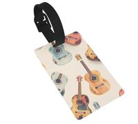 Art Guitar Pattern1 Etichetta per bagagli in PVC Etichetta per borsa da viaggio con cinghia ID Card Etichetta per valigia Zaino Carry On Baggage Identifier