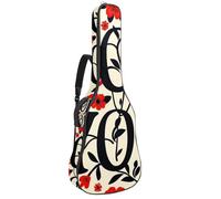 Art I Love You - Custodia per chitarra acustica con 2 tasche, tracolla regolabile e gancio posteriore, adatta per chitarre elettriche, bassi e chitarre classiche, Arte ti amo, 42.9x16.9x4.7 in, Design