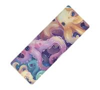 Art Illustration Sea Animals Colorful stampato yoga mat pieghevole spessore 1 mm per le donne antiscivolo, con borsa tapete para ejercicio 180,3x66 cm