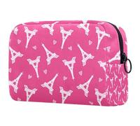 Art Ink Rain Deer Green Leaves Cosmetic Makeup Bag Piccola borsa da viaggio con cerniera Borsa da toilette portatile Organizer per trucco per donne ragazze, Multicolore 07, 18.5x7.5x13cm/7.3x3x5.1in