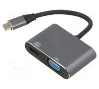 ART KABADA-USBC/HDMI+VGA-OEM-C13 Riduttore