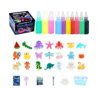 , Art Kit, 10 Gel Bottles with 12 Shapes, Squishy Toy Maker with Fun Feature, Complete Social Play Educational Gear Portable Build, Birthday Party for Classroom Home