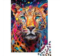 Art Leopard Jigsaw Puzzle Impossible 1000Pcs Decorazione Per La Casa. Rilassamento E Intelligence Per Adulti E Ragazzi Da 14 Anni 1000pcs (75x50cm)