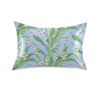 Art Lily Of The Valley, federa per cuscino neutra, vintage, chiusura a busta, per letto king size, con chiusura a busta, per rustica fattoria 50 x 101 cm