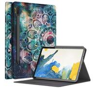 Art Mandalas - Custodia per Samsung Galaxy Tab S9 Plus/S9 FE Plus 5G 12,4" Tablet 2023, angoli di visualizzazione multipli con supporto per penna S, funzione di accensione e spegnimento automatico per