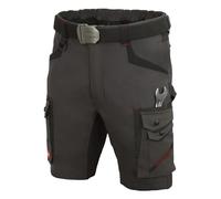 ART.MAS Professional4DYNAMIC Pantaloncini da Lavoro Uomo Stretch - Pantaloni da Lavoro Corti 4-Way Stretch 260 g/m², Bermuda da Lavoro Slim Fit con Tasche Porta Attrezzi, Antracite-Nero
