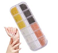 Art Miniature Nail Accessories, DIY Craft Decoration, Non-Fading Plating, Seamless Application Feature, Professional Salon Supplies, Small Pot Container Set