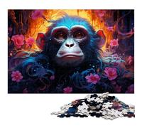 Art Monkey Jigsaw Puzzle 1000 pezzi per adulti, puzzle impegnativi, rompicapo, gioco per adulti, attività interattiva per famiglie, 26X38CM/10,23x14,96 pollici