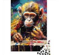 Art Monkey Jigsaw Puzzle Impossible 1000Pcs Decorazione Per La Casa. Giochi Rilassamento E Intelligence Per Adulti E Bambini Da 12 Anni 1000pcs (38x26cm)
