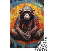 Art Monkey Jigsaw Puzzle Impossible 1000Pcs Decorazione Per La Casa. Giochi Rilassamento E Intelligence Per Adulti E Bambini Da 12 Anni 1000pcs (75x50cm)