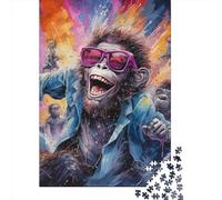 Art Monkey Jigsaw Puzzle Impossible 1000Pcs Decorazione Per La Casa. Giochi Rilassamento E Intelligence Per Adulti E Ragazzi Da 14 Anni 1000pcs (38x26cm)