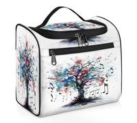 Art Music Magic Tree Borsa per il trucco da viaggio per donne, uomini, bambini, ragazze e ragazzi, borsa da toilette da 11,2 l, borsa da toilette da appendere borsa da bagno organizer per articoli da