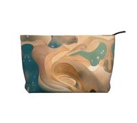 Art Mystery - Trousse per trucchi in velluto a coste, con cerniera, ideale per viaggi a breve distanza, Nero , Taglia unica