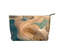 Art Mystery - Trousse per trucchi in velluto a coste, versatile, con cerniera, per uso quotidiano e organizer da viaggio, Nero , Taglia unica