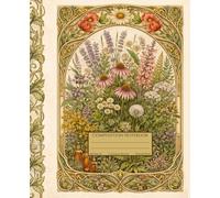 Art Nouveau Floral Botanical Herbalist Composition Notebook: College Ruled, 7.5 x 9.25, 120 Pages