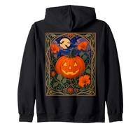 Art Nouveau Halloween Jack O Lanterna Zucca Felpa con Cappuccio