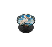 Art Nouveau Pellicano Mare Uccello Costiero PopSockets PopGrip Adesivo