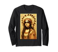 Art Nouveau Spirit Woman Boho Ritratto Design Maglia a Manica