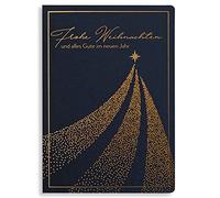 Art Nuvo Biglietti di Natale esclusivi NR 26, set di 10 biglietti uguali, 120 x 170 mm, dorati e premiati, realizzati in carta per gioielli e carta colorata con inserti e buste