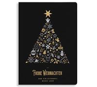 Art Nuvo Biglietti di Natale esclusivi NR 49 - Set di 10 carte uguali, 120 x 170 mm, oro e prematuro, realizzati in carta da regalo e carta colorata con inserti e