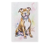 Art of Arora 2861 Staffordshire Bull Terrier Tile Picture Placca Wall Art 30 x 20 cm