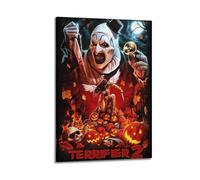 Art of Terrifier - 2 poster decorativi da parete su tela, stampa artistica moderna per camera da letto, per camera da letto, 50 x 75 cm