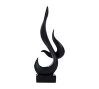 Art Ornamento Scultura Figurina - Home Decoration Scultura, Statua Di Fiamma Astratta, Sculturas Centrotavola, Ornamenti Decorativi In Tre Colori, Ornamentis In Resina Per Ufficio E Soggiorno(Black)
