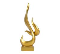 Art Ornamento Scultura Figurina - Home Decoration Scultura, Statua Di Fiamma Astratta, Sculturas Centrotavola, Ornamenti Decorativi In Tre Colori, Ornamentis In Resina Per Ufficio E Soggiorno(Gold)