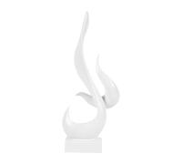 Art Ornamento Scultura Figurina - Home Decoration Scultura, Statua Di Fiamma Astratta, Sculturas Centrotavola, Ornamenti Decorativi In Tre Colori, Ornamentis In Resina Per Ufficio E Soggiorno(White)
