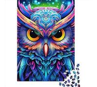 Art Owl Animals Jigsaw Puzzle Impossible 1000Pcs Decorazione Per La Casa. Giochi Rilassamento E Intelligence Per Adulti E Ragazzi Da 14 Anni 1000pcs (75x50cm)