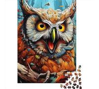 Art Owl Animals Jigsaw Puzzle Impossible 1000Pcs Decorazione Per La Casa. Giochi Rilassamento E Intelligence Per Adulti E Ragazzi Da 14 Anni 1000pcs (38x26cm)