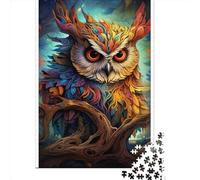 Art Owl Animals Puzzle Impossible 1000Pcs Decorazione Per La Casa. Rilassamento E Intelligence Per Adulti E Ragazzi Da 14 Anni 1000pcs (38x26cm)