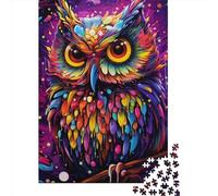 Art Owl Animals Puzzle Impossible 1000Pcs Decorazione Per La Casa. Rilassamento E Intelligence Per Adulti E Bambini Da 12 Anni 1000pcs (38x26cm)