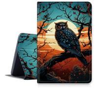 Art Owl Tree Case per iPad 9a/8a/7a generazione 10,2 pollici 2021/2020/2019 Release, antiurto custodia pieghevole in pelle PU con supporto pieghevole con auto sleep/wake per iPad 10,2 pollici