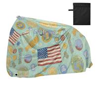 Art Painting American Green Copertura Impermeabile per Bici con Fori di Blocco Indoor Outdoor Storage Mountain Road Copertura Bici Elettrica Adatto per la maggior parte capa para motocicleta