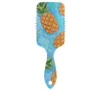 Art Painting Blue Fruit Ananas spazzola per capelli lisci Progettato spazzola asciutta bagnata per diradare i capelli con manico ergonomico cepillo para cabello