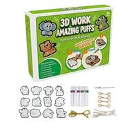 Art Painting Kit, Foam Texture Activity Set, Kids Interactive Canvas Toy with Soft Creative Layer Design, Sturdy Learning Craft Kit, Colorful Educational Style Project for Home School Use