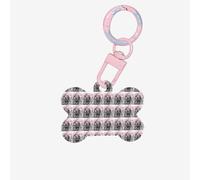 Art Paris Torre Eiffel 1 pz Dog Bone ID Tag Double Face con portachiavi Craft per animali domestici
