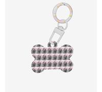 Art Paris Torre Eiffel 1 pz Dog Bone ID Tag Double Face con portachiavi Craft per animali domestici