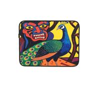 Art Pavone Giallo Laptop Sleeve Case Notebook Computer Pouch Tablet Valigetta Borsa da Trasporto per Lavoro 10 Pollici