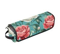 Art Peony Turchese 2 in 1 Strumenti per Capelli Organizer e Tappetino Resistente al Calore Grande Capacità Piastra Organizzatore per Ferro Arricciacapelli Piastra Piastra Asciugacapelli Trave Case per