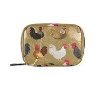 Art Pet Borsa organizer per medicinali di pollo dorato con scomparti staccabili, organizer per pillole portatile per portafoglio