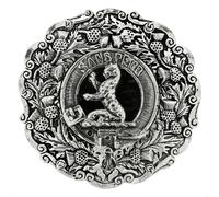 Art Pewter Clan Crest Plaid Spilla J - Z [Vari Clan E Modelli Disponibili]