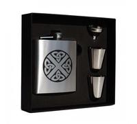 Art Pewter Piper Clan Crest 170ml Hip Flask Scatola Set (S) HF6 S-C120 Scozzese