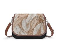 Art Pictures of Leaves Borsa a tracolla da donna, in pelle, tracolla regolabile, rimovibile, borse a mani libere