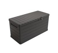 Art Plast - Cassapanca portaoggetti esterno 350 l - Baule da giardino grigio 118,5 x 52 x 57 cm - Maniglie di trasporto - Resistente all'acqua