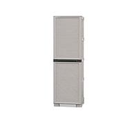 Art Plast Concert Armadio a Piena Altezza in Polipropilene, con Dettagli in Ante di Colore Blu L 350 x P 390 x H 1.720 mm, Resina, Grigio, 35x39x172 cm